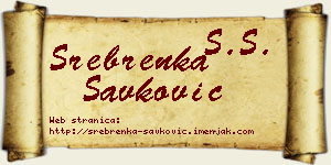 Srebrenka Savković vizit kartica